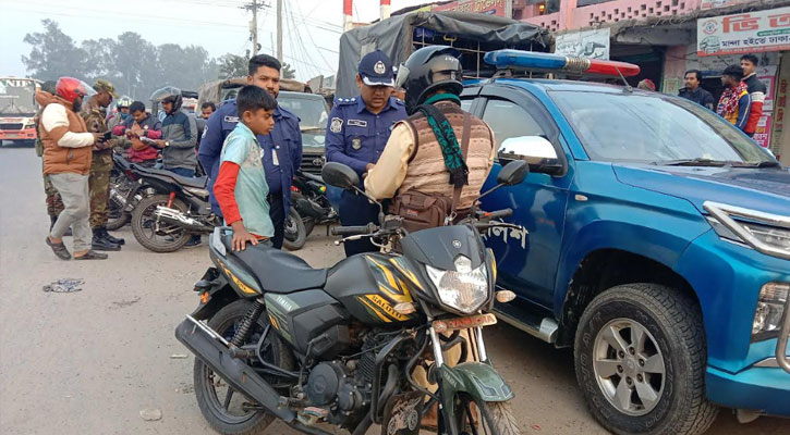 মান্দায় যৌথ বাহিনীর চেকপোস্ট কার্যক্রম অব্যাহত