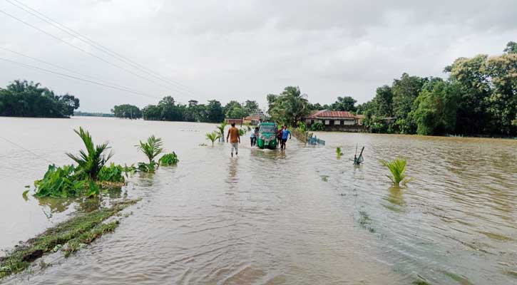 মৌলভীবাজারের চার উপজেলায় আকস্মিক বন্যা,পানিবন্দি ৩০ হাজার মানুষ