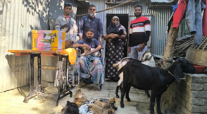 রায়গঞ্জে অসহায় পরিবারকে স্বাবলম্বী করতে সেলাই মেশিন ও উপকরণ বিতরণ