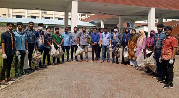 পাবিপ্রবিতে ক্লিন ক্যাম্পাস কর্মসূচি পালন