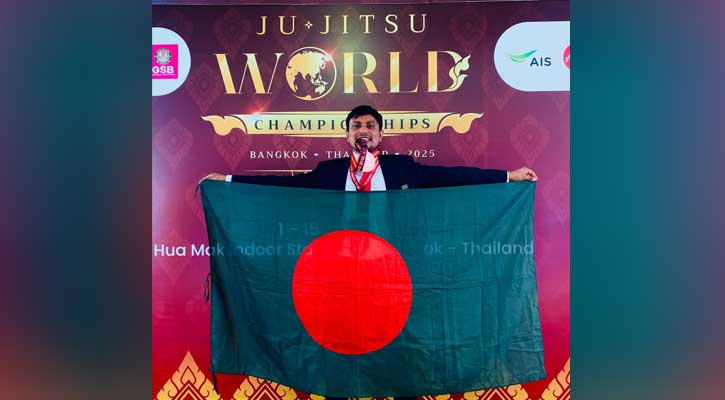 জুজুৎসু ওয়ার্ল্ড চ্যাম্পিয়নশিপে ব্রোঞ্জ জিতলেন কুড়িগ্রামের কৃতি খেলোয়াড় আরিফুর রহমান