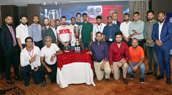 ট্রফি উন্মোচন, দেশি-বিদেশি এয়ারলাইন্সদের ফুটবলযুদ্ধ শুরু ৩ জুলাই