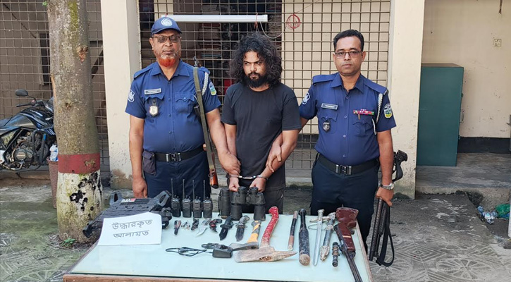 জামালপুরে অস্ত্রসহ এক যুবক গ্রেফতার