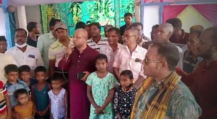 তানোরে পূজামণ্ডপ পরিদর্শন করলেন মনোনয়নপ্রত্যাশী তারেক