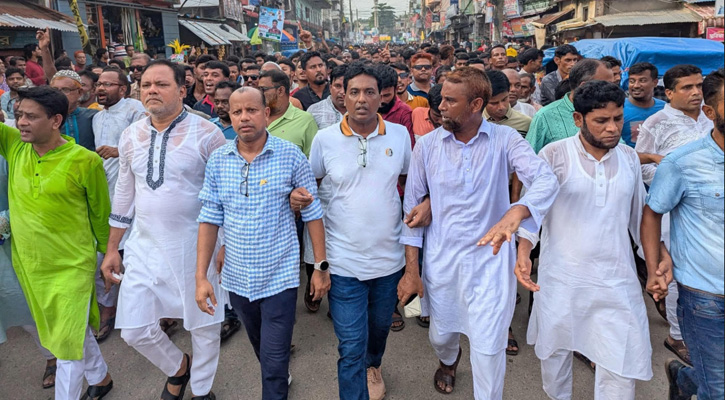 শেরপুরে জুলাই গণঅভ্যুত্থান বর্ষপূর্তি উপলক্ষে বিএনপির বিজয় মিছিল ও সমাবেশ অনুষ্ঠিত