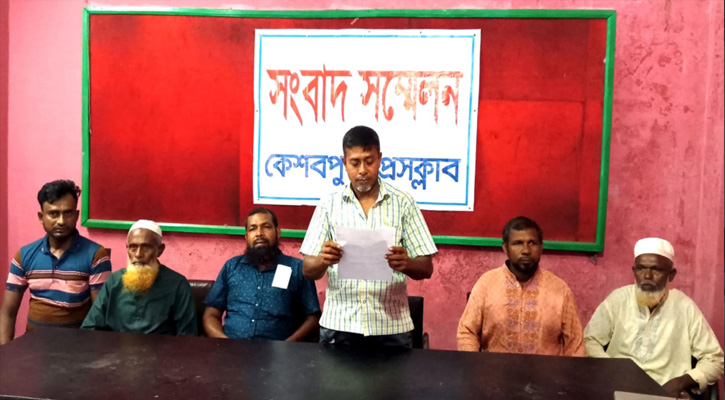 কেশবপুরে সরকারি কালভার্টের মুখ বন্ধের অভিযোগে সংবাদ সম্মেলন