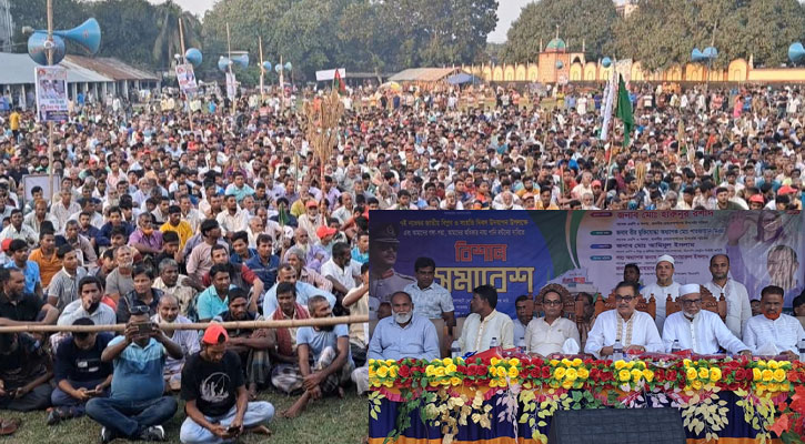 চাঁপাইনবাবগঞ্জে পদ্মা নদীর ন্যায্য পানির দাবিতে বিএনপির সমাবেশ