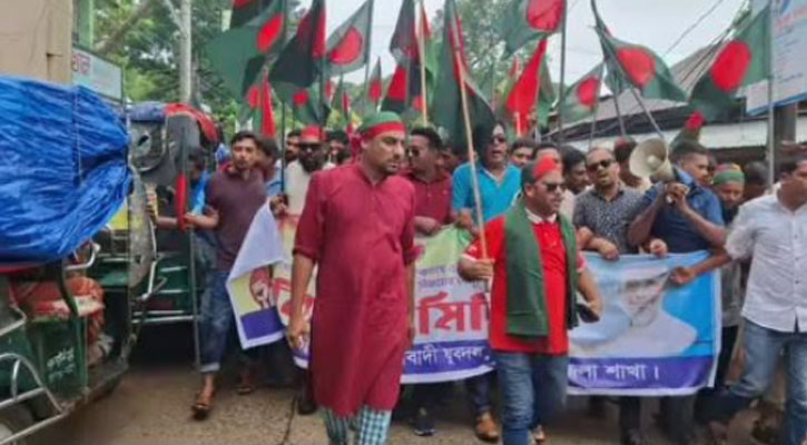মদনে জুলাই গণঅভ্যুত্থান বর্ষপূর্তি উপলক্ষে বিএনপির বিজয় মিছিল অনুষ্ঠিত