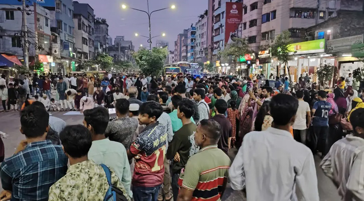 রামিসা হত্যার বিচার দাবিতে কালশীতে সড়ক অবরোধ