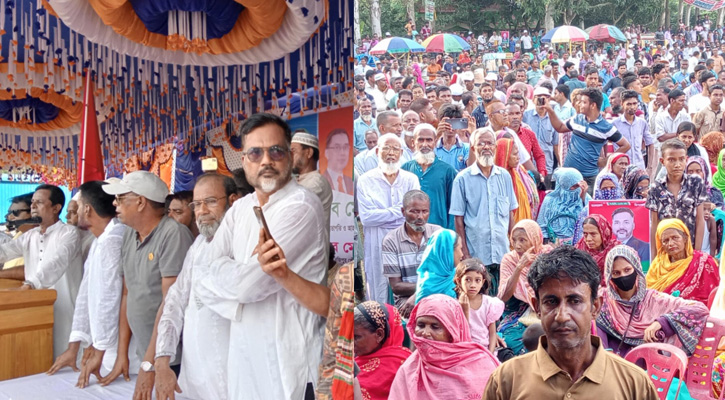 পত্নীতলায় হাতি-ঘোড়া নিয়ে নাজিবুল্লাহ চৌধুরীর নেতৃত্বে বিএনপির প্রতিষ্ঠাবার্ষিকী উদযাপন