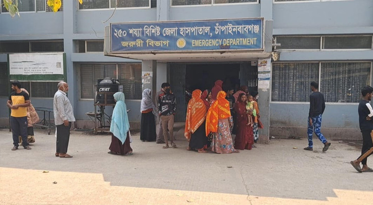 চাঁপাইনবাবগঞ্জে রাস্তা পারাপারের সময় বাস চাপায় নারী নিহত