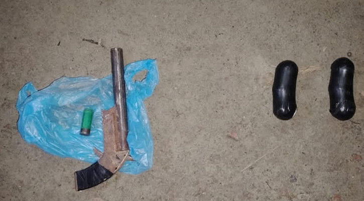 র‍্যাব-১১ অভিযানে কার্তুজ ও আগ্নেয়াস্ত্রসহ বোমা উদ্ধার