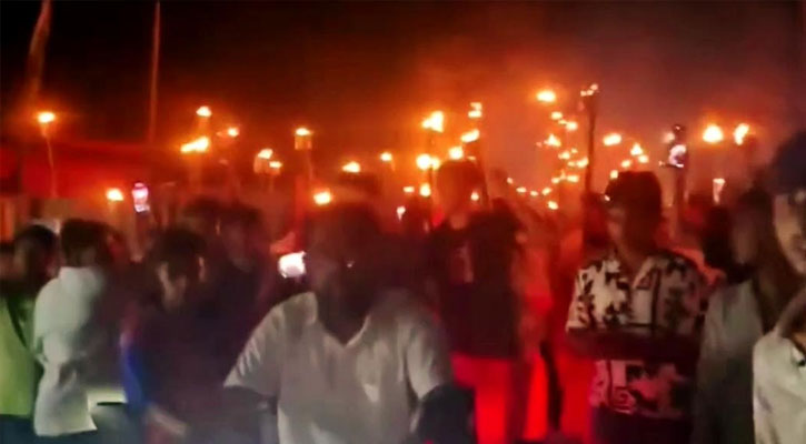 ৬৫তম জেলার দাবিতে বাজিতপুরে মশাল মিছিল