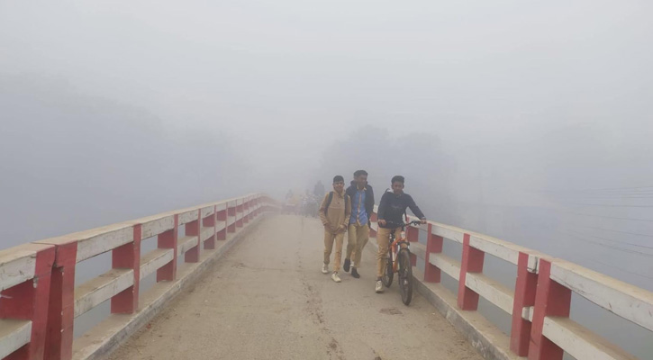 কুয়াশায় মোড়ানো ভাঙ্গুড়া, শীত আগমনের বার্তা