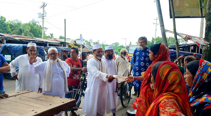 মুকসুদপুরে জামায়াতে ইসলামী মনোনীত প্রার্থীর গণসংযোগ ও লিফলেট বিতরণ