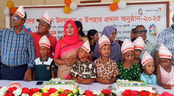 নান্দাইলে সুবিধাভোগী শিশুদের জন্মদিন উদযাপন ও উপহার প্রদান