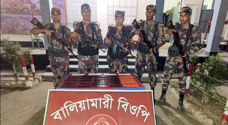 রাজীবপুরে জামালপুর ৩৫ ব্যাটালিয়নের অভিযানে ভারতীয় মেডিসিন আটক