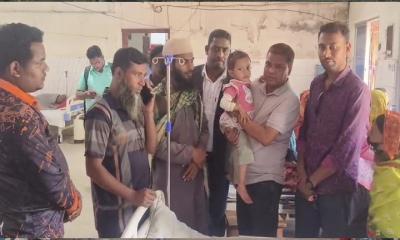 নিয়ামতপুরে অসুস্থ ফাতেমার খোঁজখবর নিলেন বিএনপি নেতা