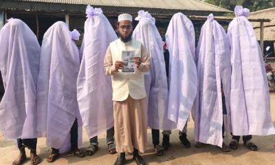 কাফনের কাপড়ে মাঠে জাতীয় পার্টির প্রার্থী