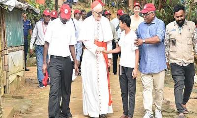 রোহিঙ্গা শিবির পরিদর্শন করলেন ভ্যাটিকানের মানব উন্নয়ন মন্ত্রী