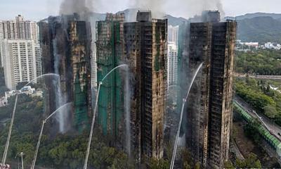 হংকংয়ে বহুতল ভবনে অগ্নিকাণ্ড, মৃতের সংখ্যা বেড়ে ৯৪