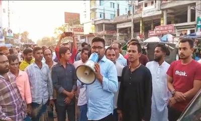 নান্দাইলে বাসস্ট্যান্ডে চাঁদাবাজির প্রতিবাদে এনসিপি’র গণঅবস্থান কর্মসূচি