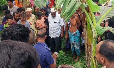 পলাশে কলাবাগান থেকে অজ্ঞাত যুবকের রক্তাক্ত মরদেহ উদ্ধার