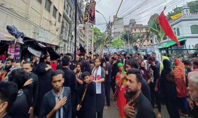 হোসেনি দালান থেকে তাজিয়া মিছিল শুরু