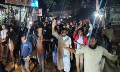 আ.লীগের দেশবিরোধী ষড়যন্ত্রের বিরুদ্ধে রায়গঞ্জে বিএনপির প্রতিবাদ মিছিল