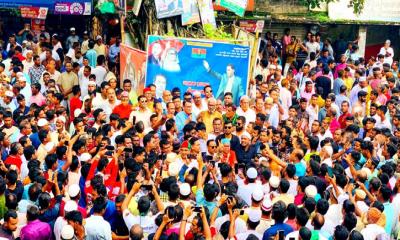 গণঅভ্যুত্থান বর্ষপূর্তিতে ইসলামপুরে বিএনপির বিজয় শোভাযাত্রা