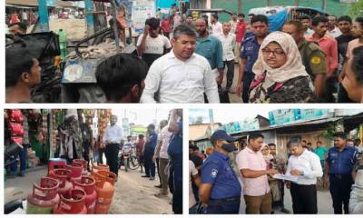 সড়ক দখলে চলাচলে বিঘ্ন, ভ্রাম্যমাণ আদালতের অভিযান ও জরিমানা