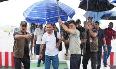 বৃষ্টিভেজা কক্সবাজারে পৌঁছেছেন প্রধানমন্ত্রী
