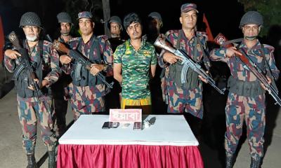 বাঘাইছড়িতে বিজিবির অভিযানে ইয়াবাসহ মাদক ব্যবসায়ী আটক