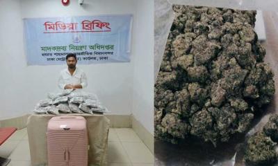বিমানবন্দরে গাঁজাসহ ভারতীয় নাগরিক গ্রেফতার