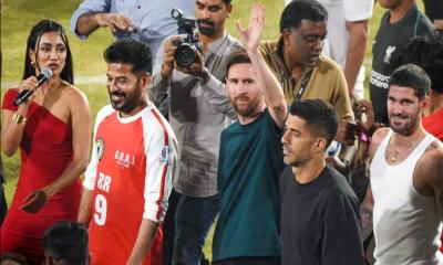 কলকাতায় বিশৃঙ্খলা, হায়দরাবাদে উচ্ছ্বাসে ভাসলেন মেসি