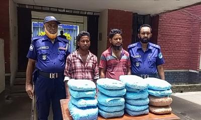 ফরিদপুরে ২০ কেজি গাঁজাসহ দুই সহোদর গ্রেপ্তার