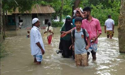 চাঁদপুরে মেঘনার পানি বিপদসীমার ওপরে, উপকূলীয় অঞ্চল প্লাবিত