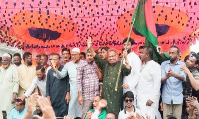 রায়গঞ্জে ৩১ দফা বাস্তবায়নে বিএনপির বিশাল জনসভা
