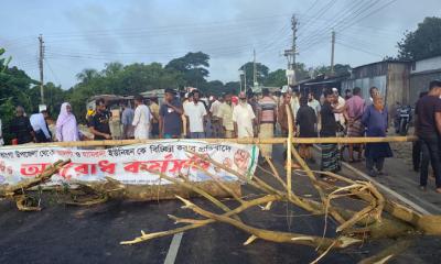 ভাঙ্গায় টানা তৃতীয় দিনের মতো মহাসড়ক অবরোধ