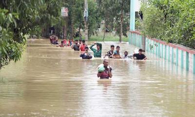চার বিভাগে আকস্মিক বন্যার আশঙ্কা