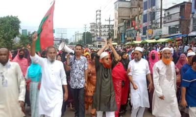 জুলাই গণঅভ্যুত্থান দিবস উপলক্ষে ভালুকায় পৌর বিএনপির বিজয় মিছিল