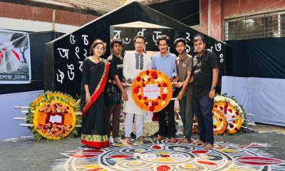 ভাষা শহীদদের প্রতি কবি নজরুল কলেজ সাংবাদিক সমিতির শ্রদ্ধা