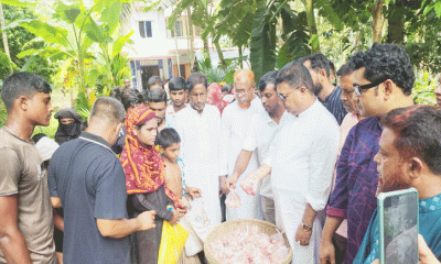 মোরেলগঞ্জে অসহায়,হতদরিদ্রের মাঝে  কোরবানির গোশত বিতরণ বিএনপি নেতা কাজী শিপনের