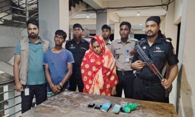 ভৈরবে ইয়াবা-হেরোইনসহ মামা-ভাগনি আটক