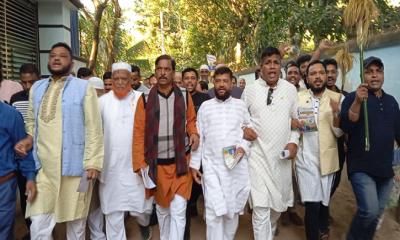 বোয়ালখালী পশ্চিম গোমদণ্ডীতে এরশাদ উল্লাহ’র সমর্থনে ব্যাপক গণসংযোগ