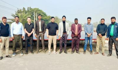 নওগাঁয় চীনা প্রতিনিধি দলের পরিবেশবান্ধব চালকল প্রকল্পের সোলার পরিদর্শন