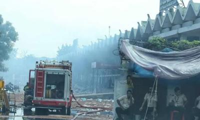 শাহজালাল বিমানবন্দরের কার্গো ভিলেজ থেকে এখনো ধোঁয়া উড়ছে