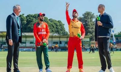 জিম্বাবুয়ের বিপক্ষে টস জিতে বোলিংয়ে বাংলাদেশ