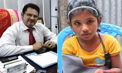 বিশিষ্ট ব্যবসায়ীর মানবিক সহায়তা পেল সরাইলের অসুস্থ শিশু সামিয়া