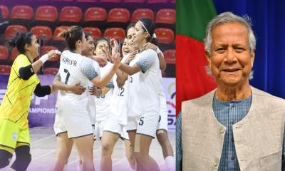 সাফ জয়ী নারী ফুটসাল দলকে প্রধান উপদেষ্টার  অভিনন্দন